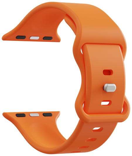 SBG Siliconen - Apple Watch Bandje - 1-11/SE - 38/40/41/42MM - Oranje afbeelding 3