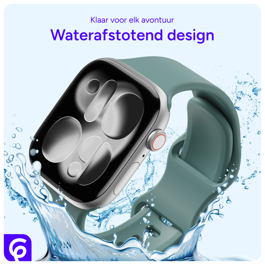 SBG Siliconen - Apple Watch Bandje - 1-11/SE - 38/40/41/42MM - Cactus Groen afbeelding 2