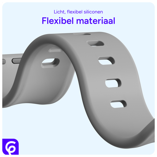 SBG Siliconen - Apple Watch Bandje - 1-11/SE - 38/40/41/42MM - Grijs afbeelding 4