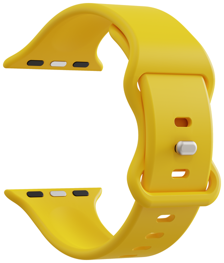 SBG Siliconen - Apple Watch Bandje - 1-11/SE - 38/40/41/42MM - Geel afbeelding 3