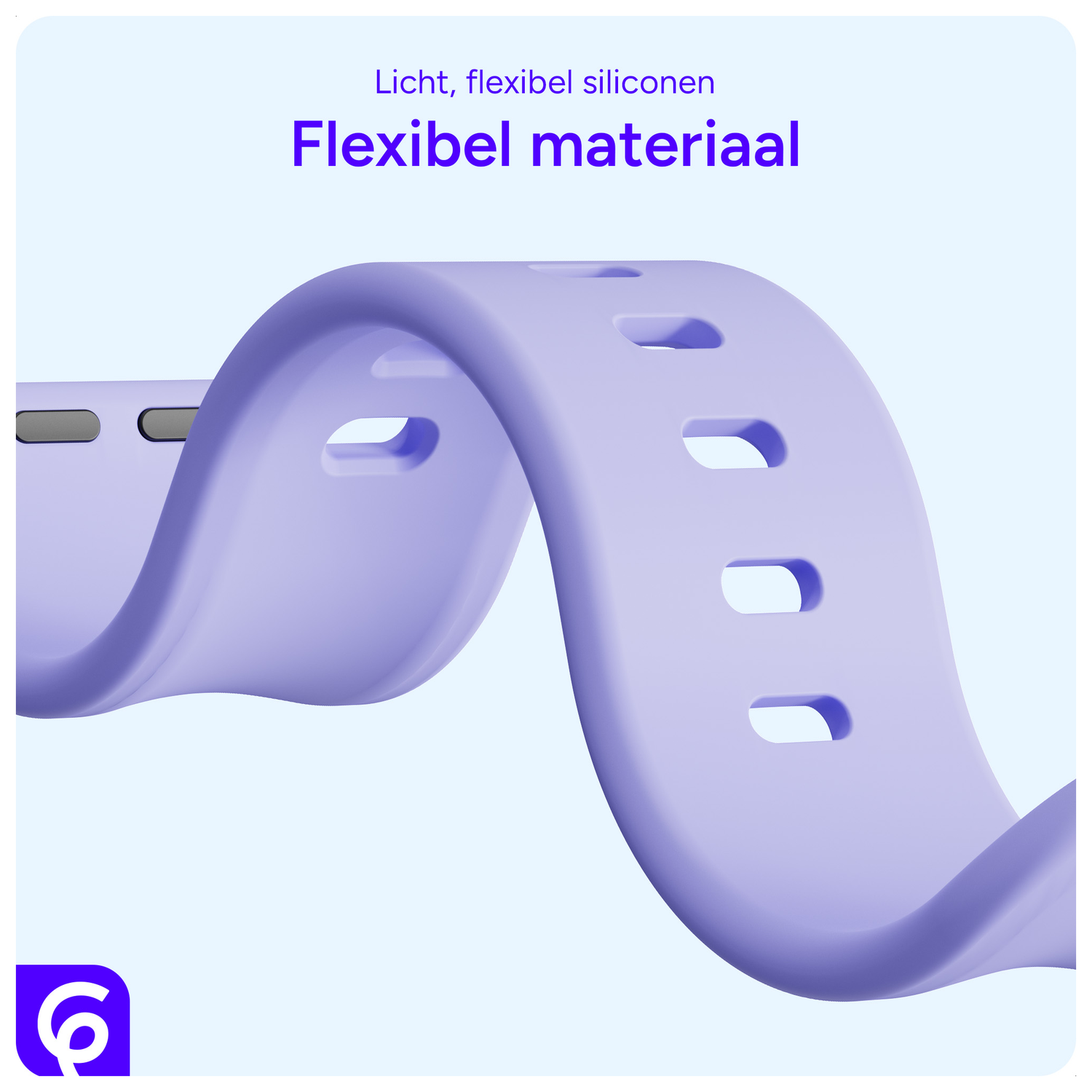 SBG Siliconen - Apple Watch Bandje - 1-11/SE - 38/40/41/42MM - Lila afbeelding 4