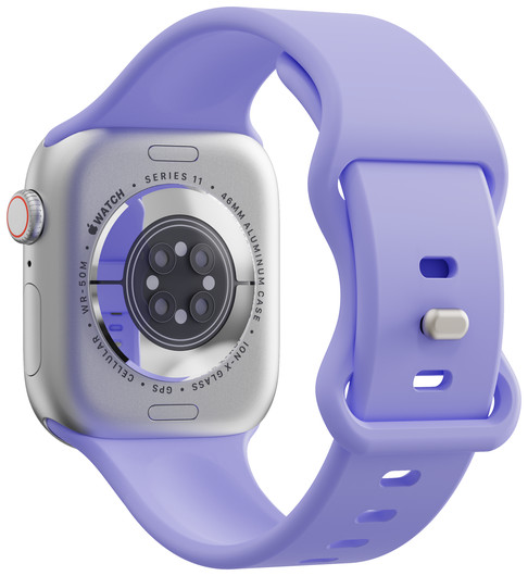 SBG Siliconen - Apple Watch Bandje - 1-11/SE - 38/40/41/42MM - Lila afbeelding 2