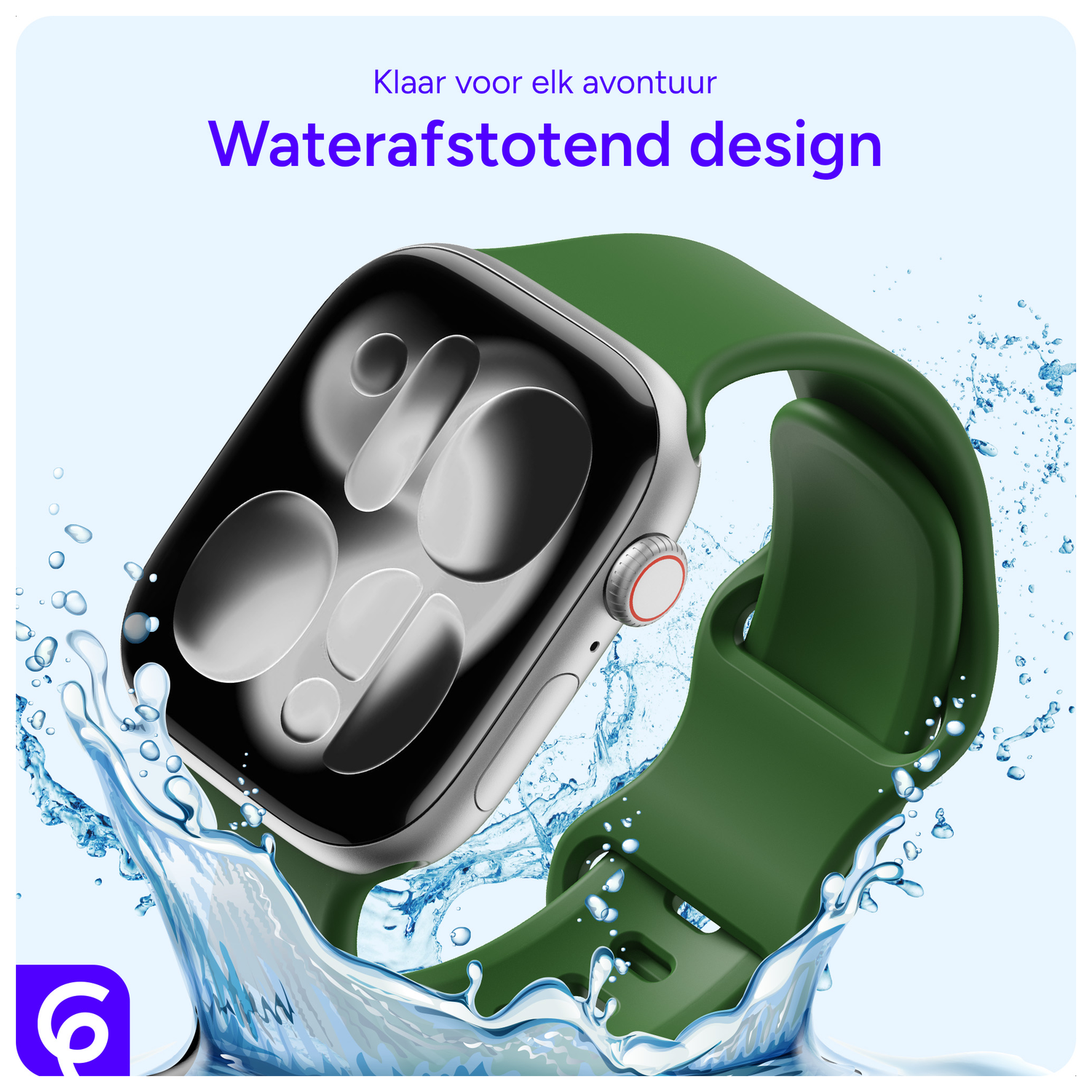 SBG Siliconen - Apple Watch Bandje - 1-11/SE - 38/40/41/42MM - Alfalfa afbeelding 2