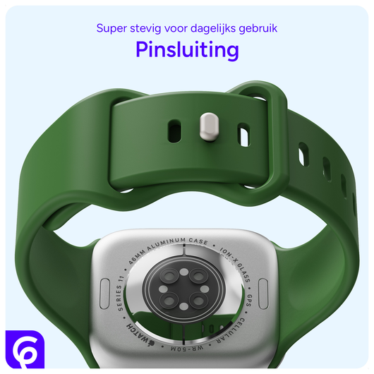 SBG Siliconen - Apple Watch Bandje - 1-11/SE - 38/40/41/42MM - Alfalfa afbeelding 3