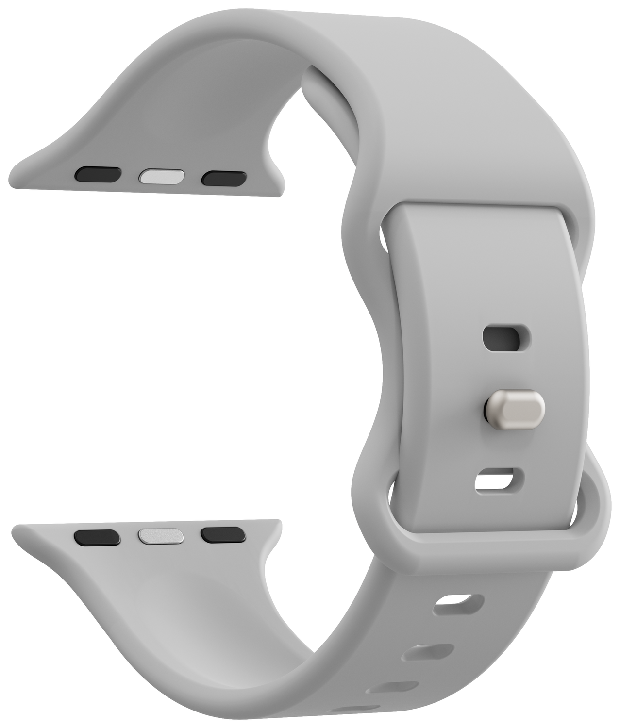 SBG Siliconen - Apple Watch Bandje - 1-11/SE - 38/40/41/42MM - Cloud Grey afbeelding 3