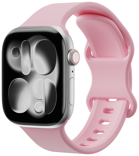 SBG Siliconen - Apple Watch Bandje - 1-11/SE - 38/40/41/42MM - Roze afbeelding 1