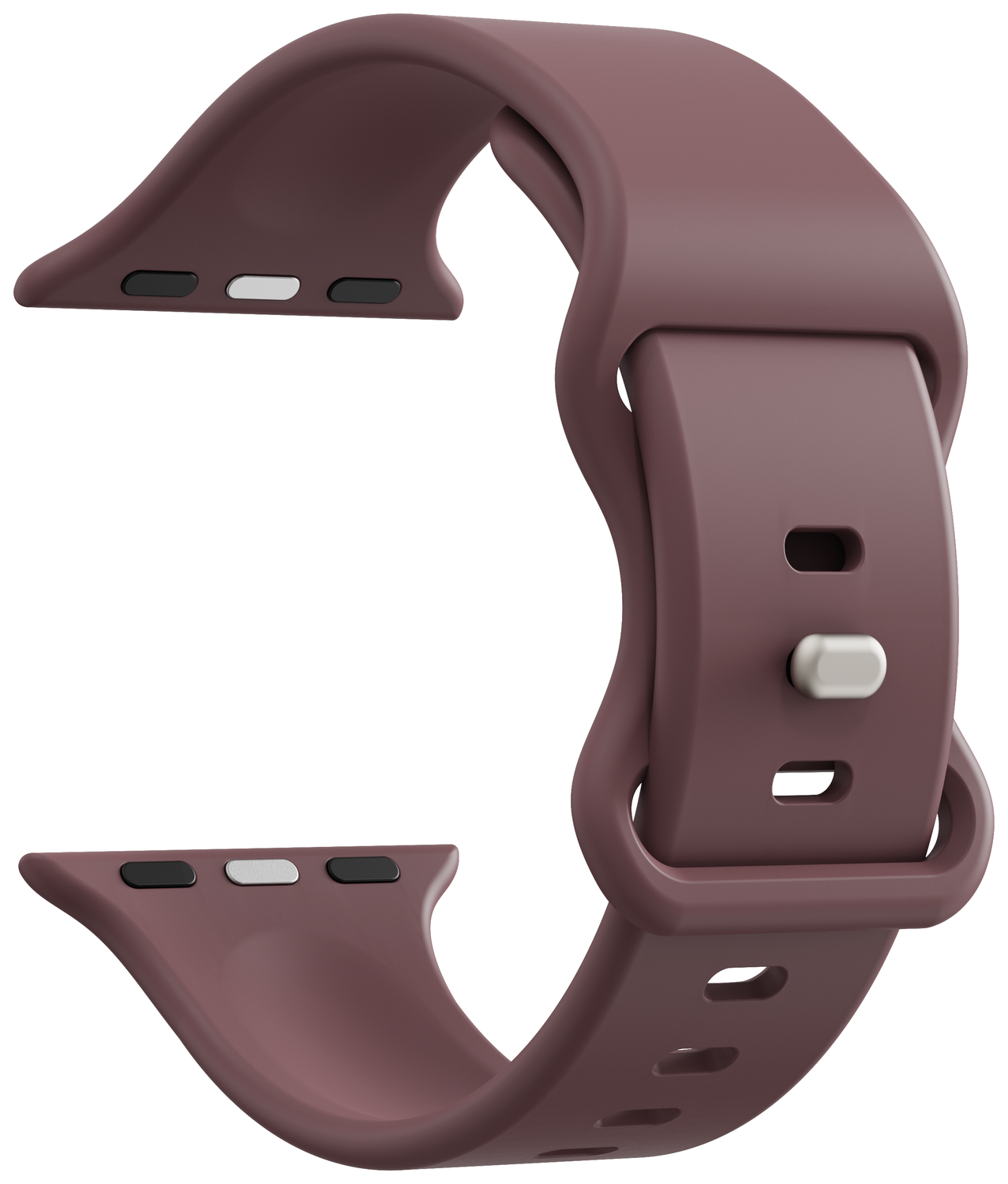 SBG Siliconen - Apple Watch Bandje - 1-11/SE - 38/40/41/42MM - Smoky Purple afbeelding 3