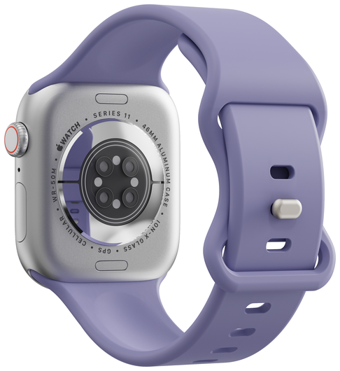 SBG Siliconen - Apple Watch Bandje - 1-11/SE - 38/40/41/42MM - Lavender Grijs afbeelding 8