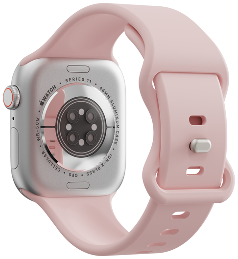 SBG Siliconen - Apple Watch Bandje - 1-11/SE - 38/40/41/42MM - Licht Roze afbeelding 2