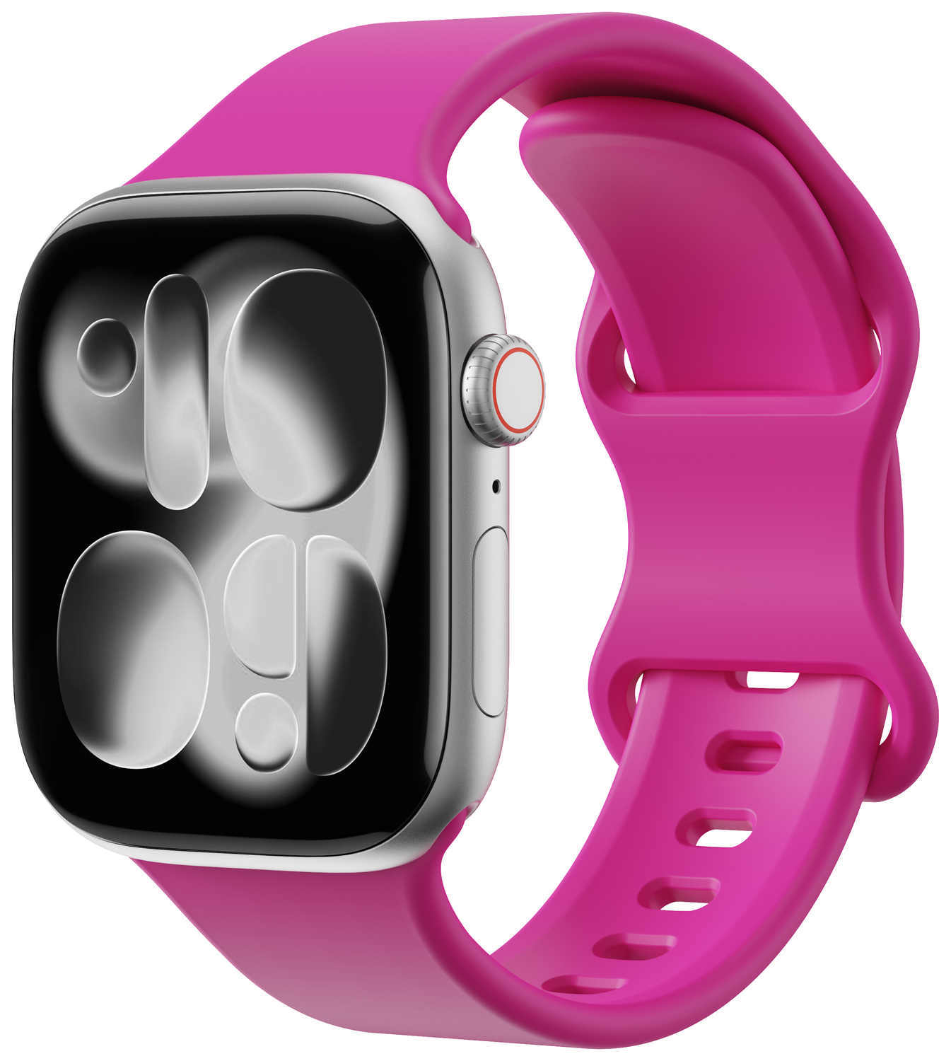 SBG Siliconen - Apple Watch Bandje - 1-11/SE - 38/40/41/42MM - Hot Pink afbeelding 1