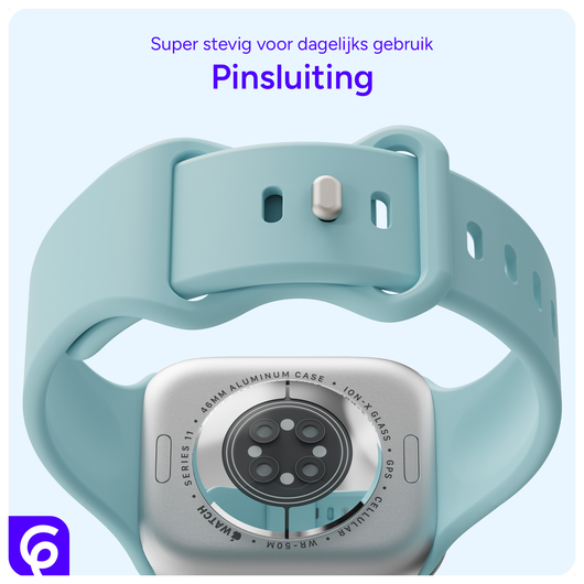 SBG Siliconen - Apple Watch Bandje - 1-11/SE - 38/40/41/42MM - Groen Blauw afbeelding 3