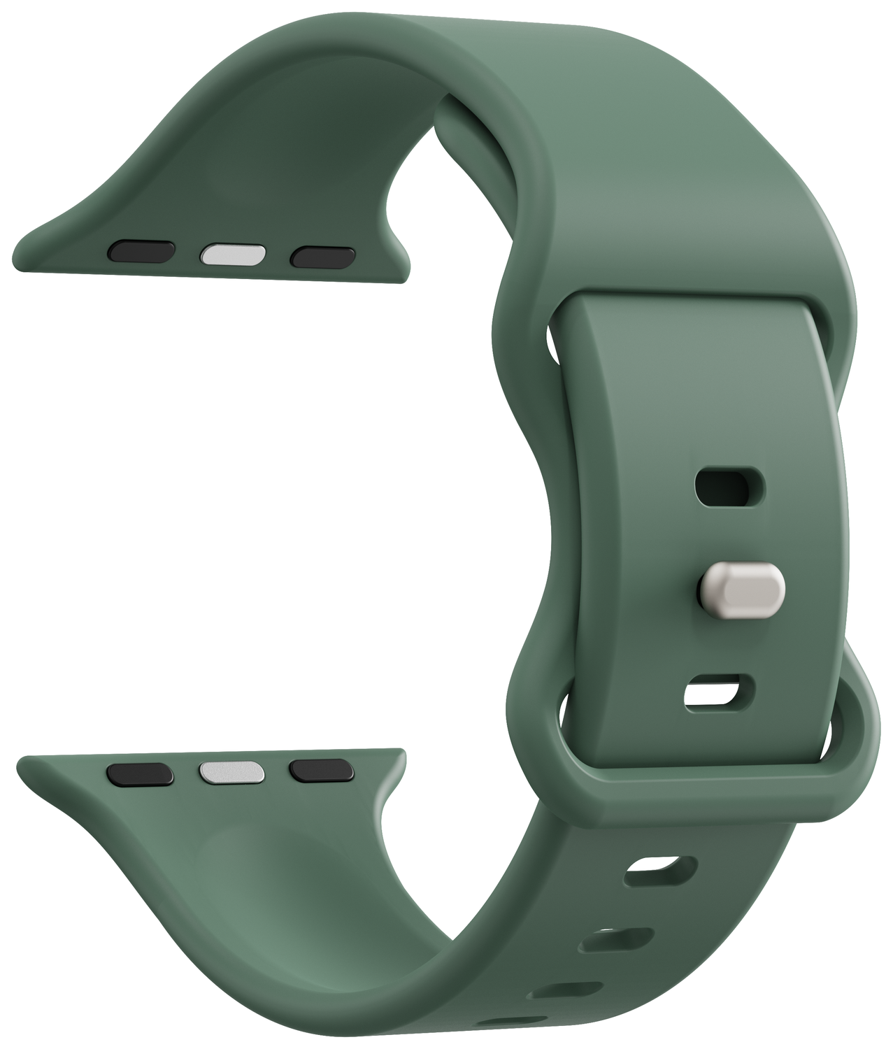 SBG Siliconen - Apple Watch Bandje - 1-11/SE - 38/40/41/42MM - Donker Groen afbeelding 3