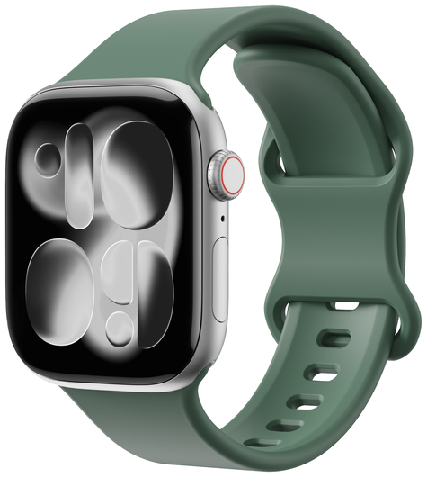 SBG Siliconen - Apple Watch Bandje - 1-11/SE - 38/40/41/42MM - Donker Groen afbeelding 1