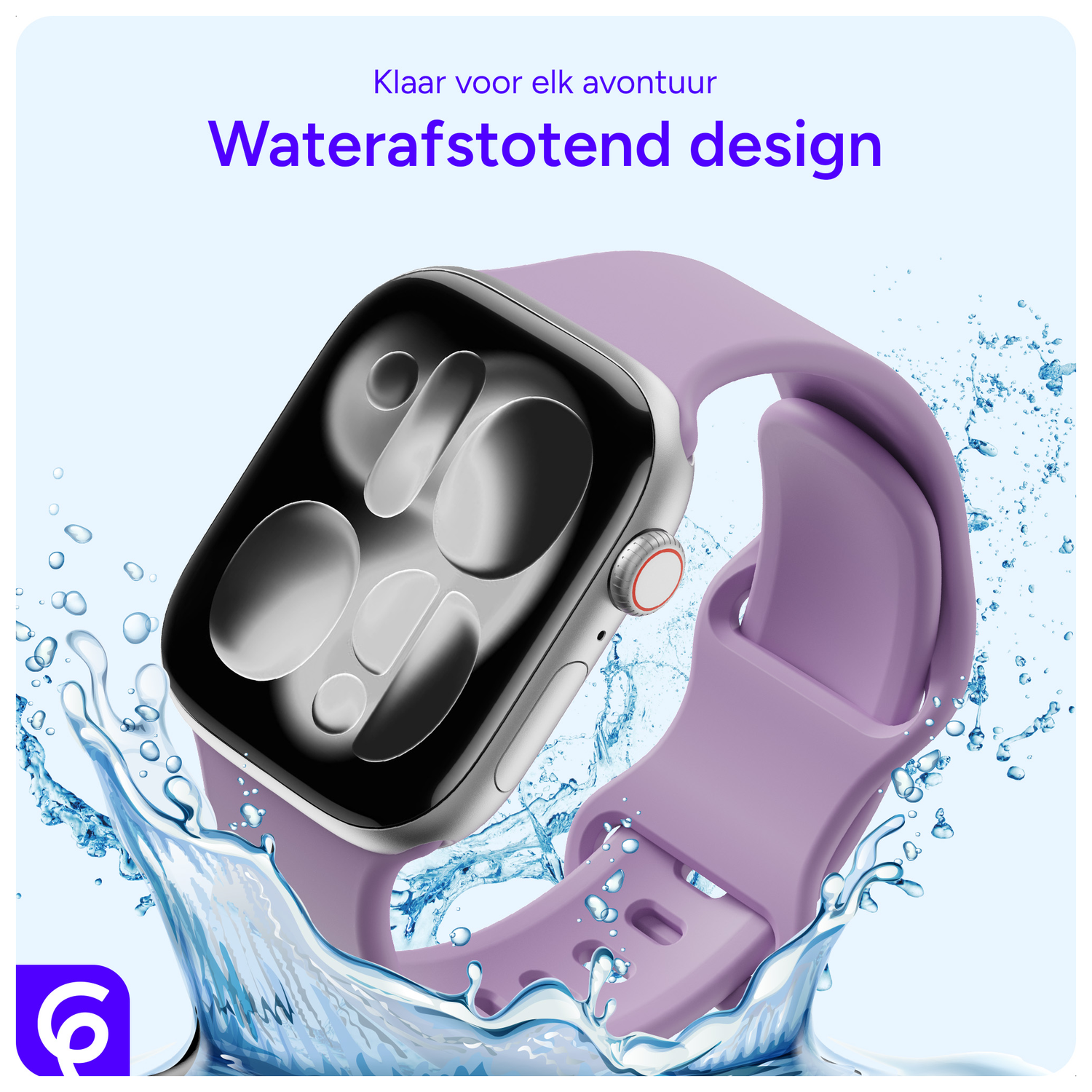 SBG Siliconen - Apple Watch Bandje - 1-11/SE - 38/40/41/42MM - Paars afbeelding 2