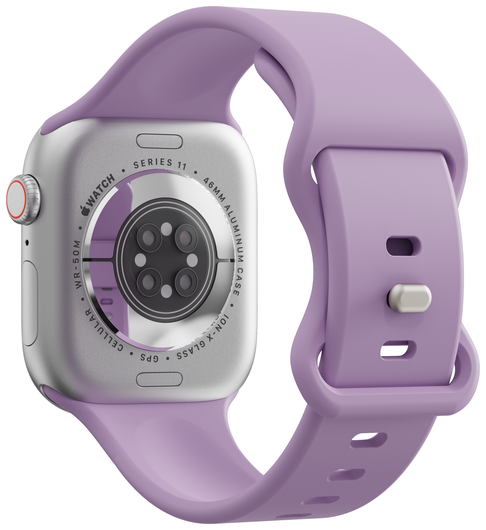 SBG Siliconen - Apple Watch Bandje - 1-11/SE - 38/40/41/42MM - Paars afbeelding 2