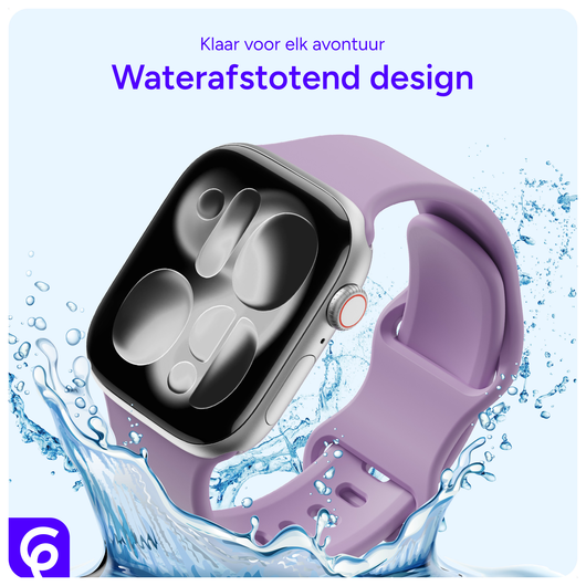 SBG Siliconen - Apple Watch Bandje - 1-11/SE - 38/40/41/42MM - Paars afbeelding 2