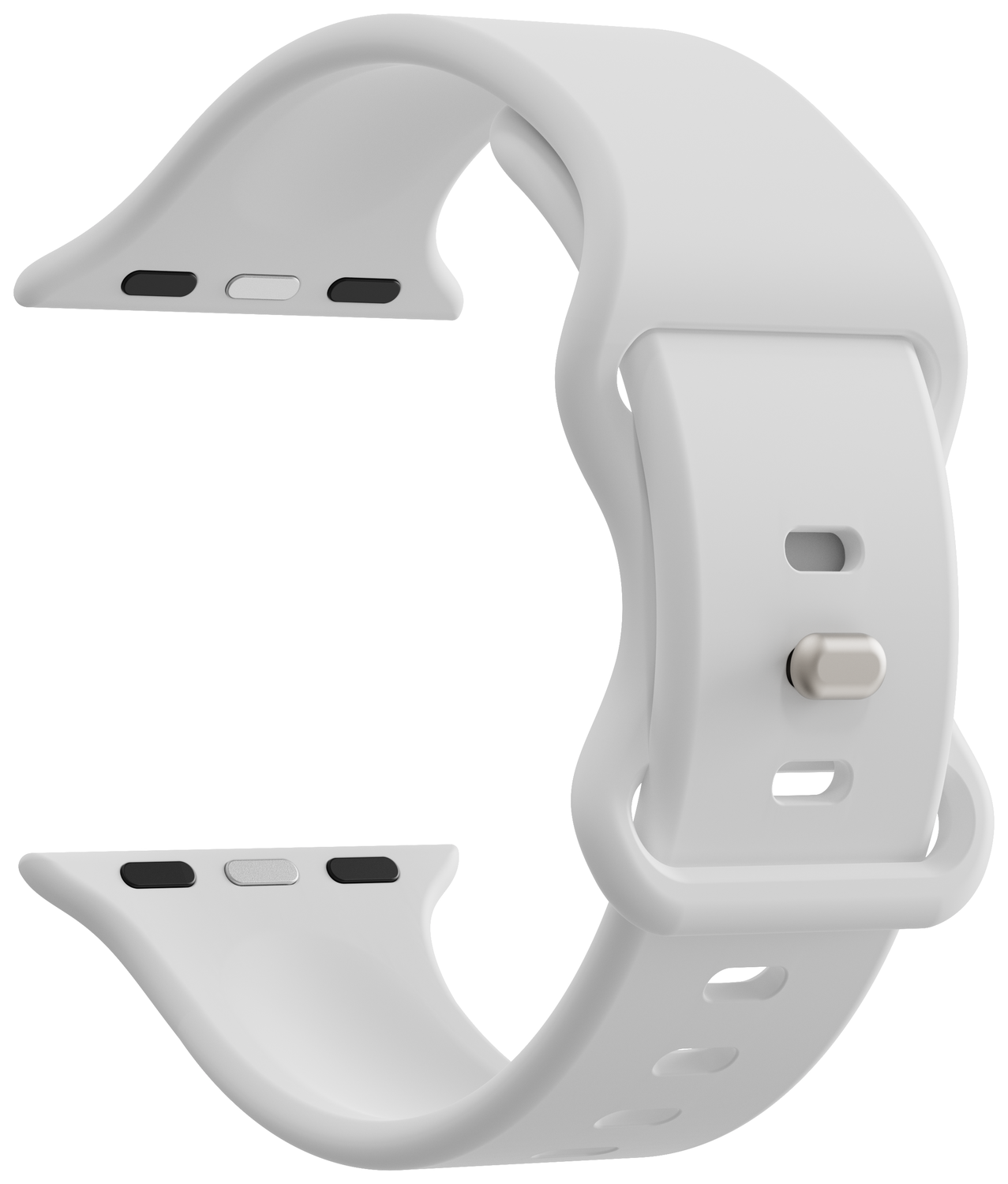SBG Siliconen Apple Watch Band 1-11/SE/Ultra - 49/46/45/44/42MM - Wit afbeelding 3