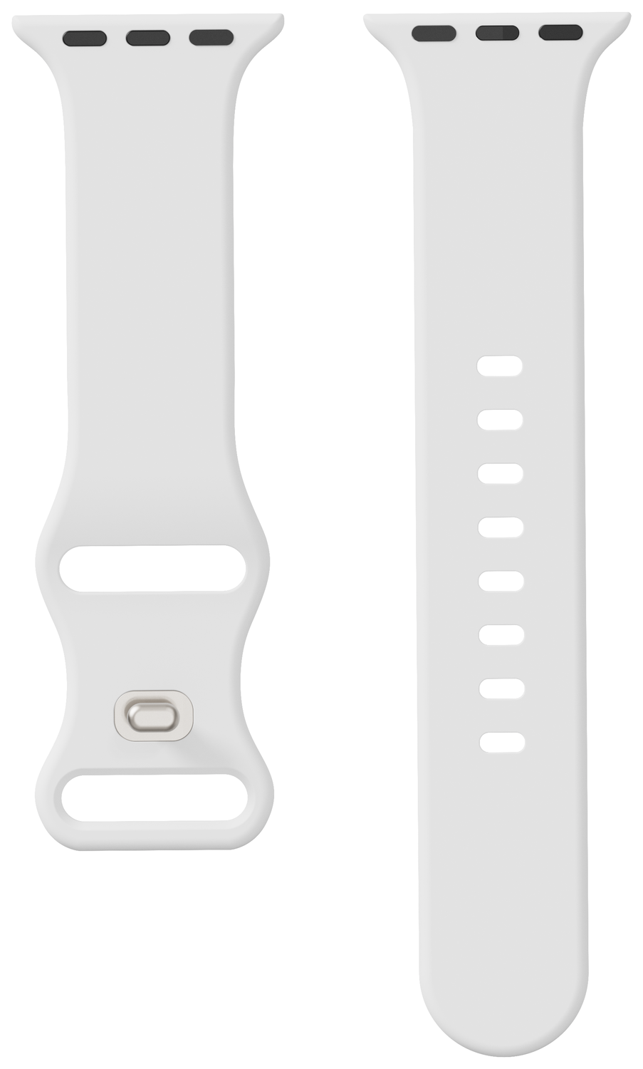 SBG Siliconen Apple Watch Band 1-11/SE/Ultra - 49/46/45/44/42MM - Wit afbeelding 8