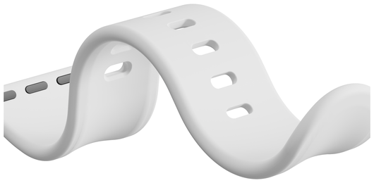 SBG Siliconen Apple Watch Band 1-11/SE/Ultra - 49/46/45/44/42MM - Wit afbeelding 6