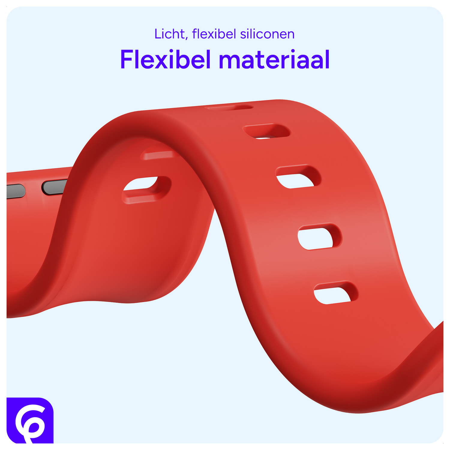 SBG Siliconen Apple Watch Band 1-11/SE/Ultra - 49/46/45/44/42MM - Rood afbeelding 4