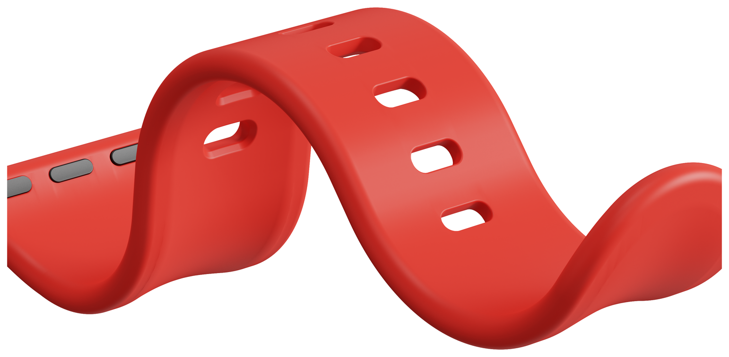 SBG Siliconen Apple Watch Band 1-11/SE/Ultra - 49/46/45/44/42MM - Rood afbeelding 6