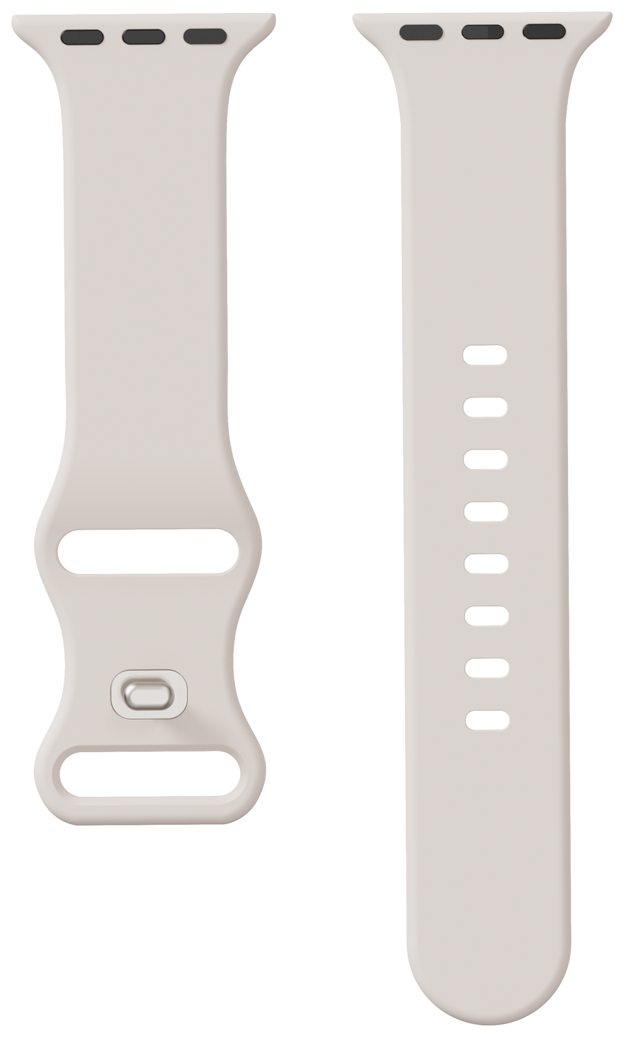SBG Siliconen Apple Watch Band 1-11/SE/Ultra - 49/46/45/44/42MM - Starlight afbeelding 8
