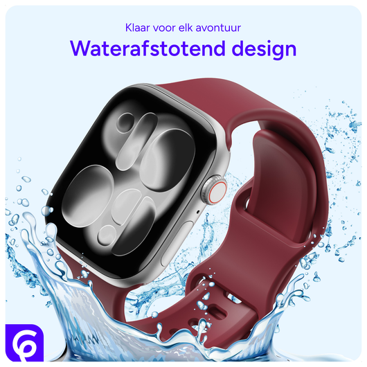 SBG Siliconen Apple Watch Band 1-11/SE/Ultra - 49/46/45/44/42MM - Bordeaux afbeelding 2