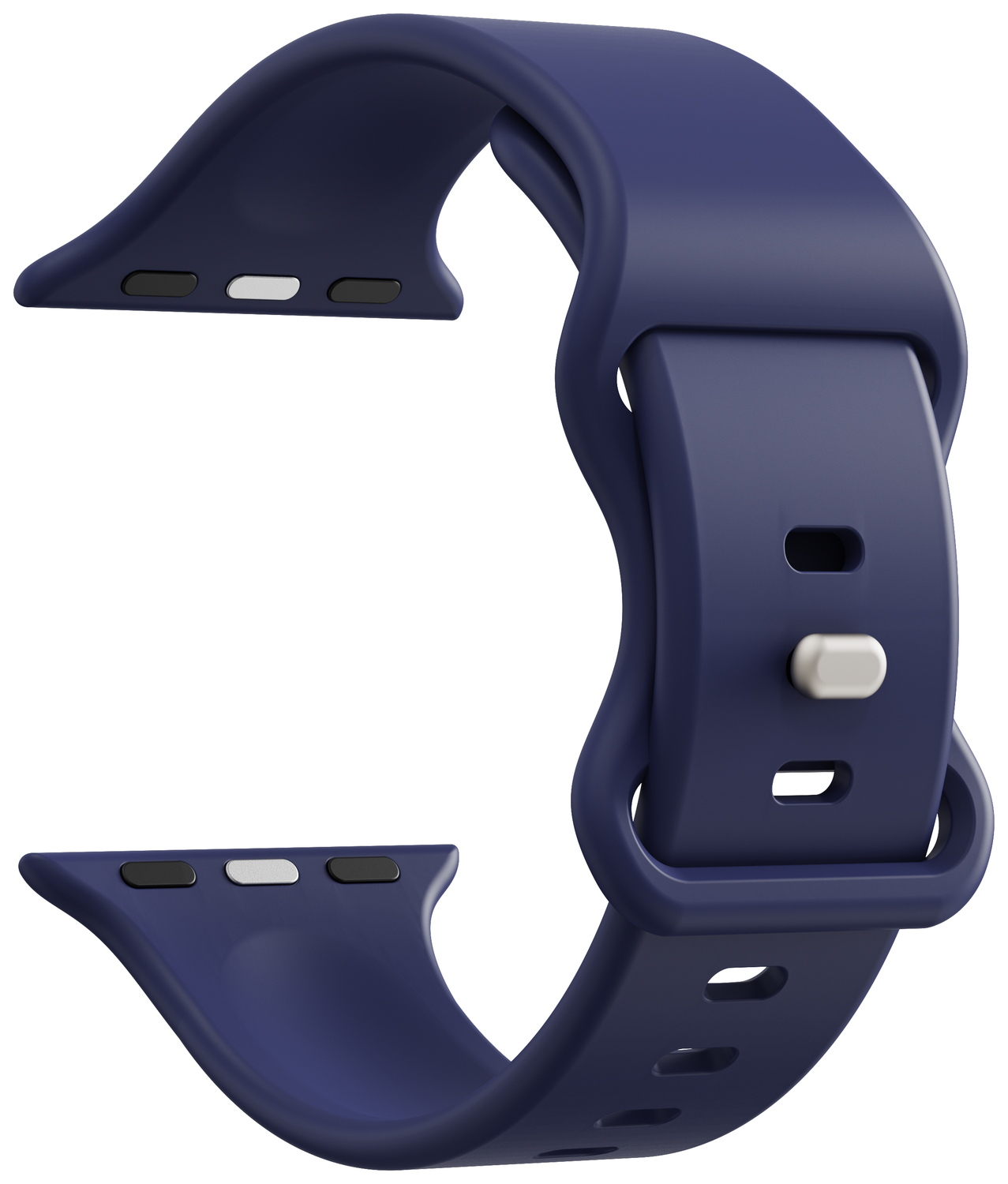 SBG Siliconen Apple Watch Band 1-11/SE/Ultra - 49/46/45/44/42MM - Midnight Blue afbeelding 3