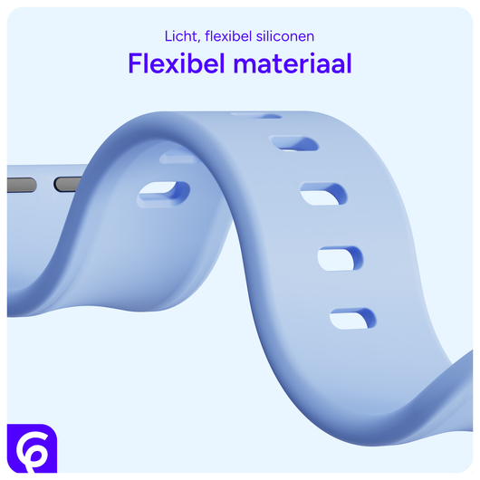 SBG Siliconen Apple Watch Band 1-11/SE/Ultra - 49/46/45/44/42MM - Licht Paars afbeelding 4