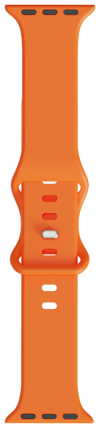 SBG Siliconen Apple Watch Band 1-11/SE/Ultra - 49/46/45/44/42MM - Oranje afbeelding 7