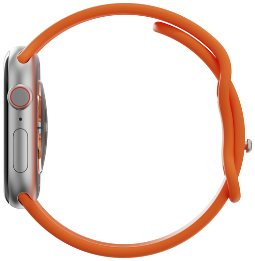 SBG Siliconen Apple Watch Band 1-11/SE/Ultra - 49/46/45/44/42MM - Oranje afbeelding 4