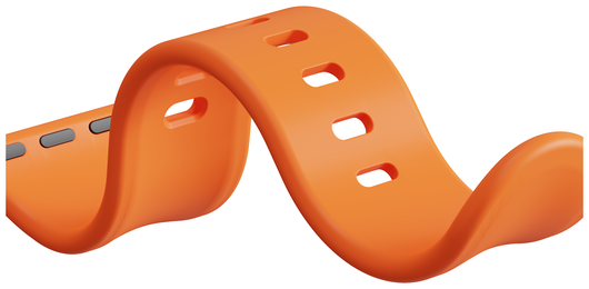 SBG Siliconen Apple Watch Band 1-11/SE/Ultra - 49/46/45/44/42MM - Oranje afbeelding 6