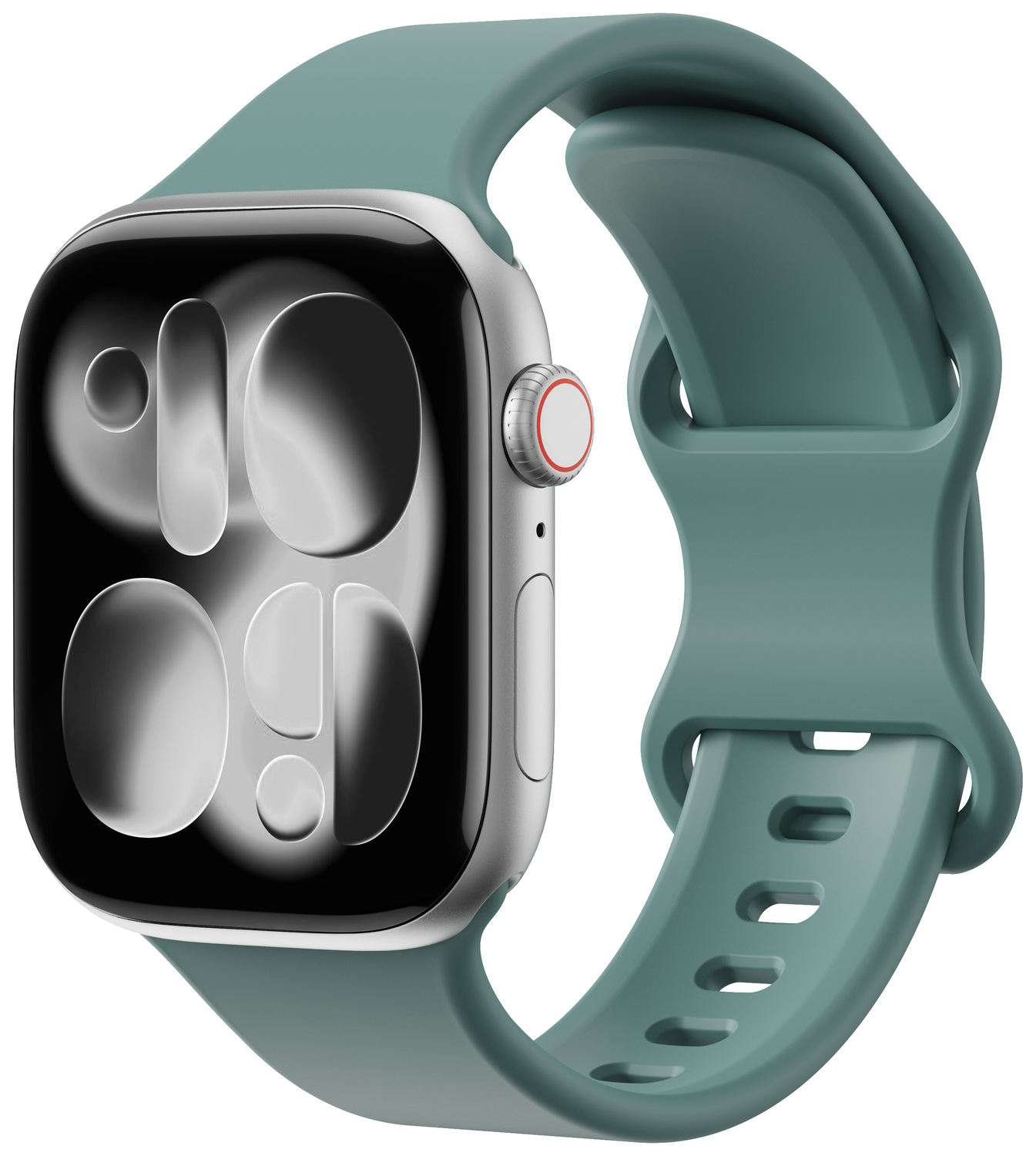 SBG Siliconen Apple Watch Band 1-11/SE/Ultra - 49/46/45/44/42MM - Cactus Groen afbeelding 1