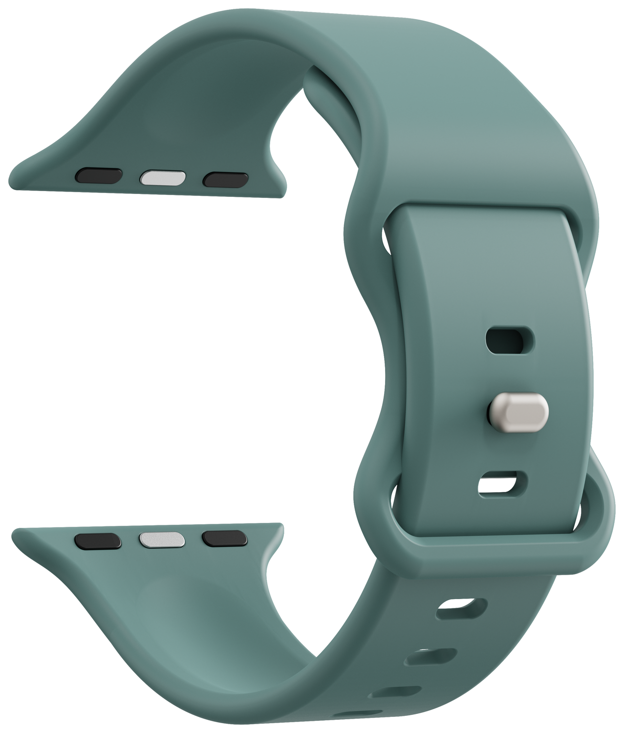 SBG Siliconen Apple Watch Band 1-11/SE/Ultra - 49/46/45/44/42MM - Cactus Groen afbeelding 3