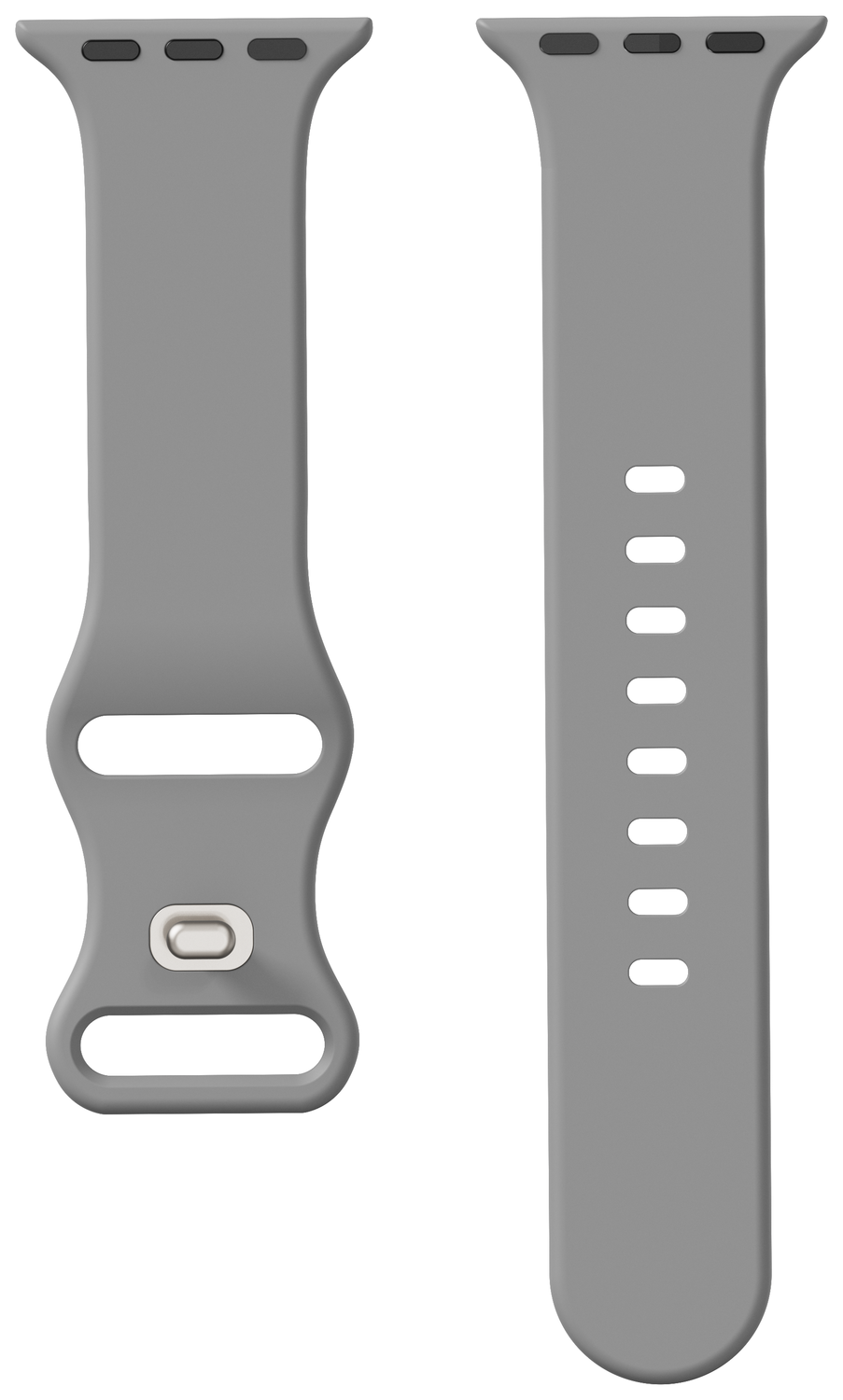 SBG Siliconen Apple Watch Band 1-11/SE/Ultra - 49/46/45/44/42MM - Grijs afbeelding 8