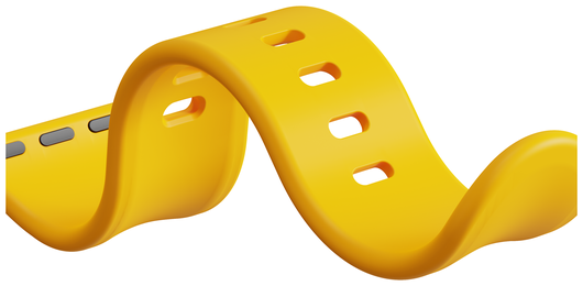 SBG Siliconen Apple Watch Band 1-11/SE/Ultra - 49/46/45/44/42MM - Geel afbeelding 6