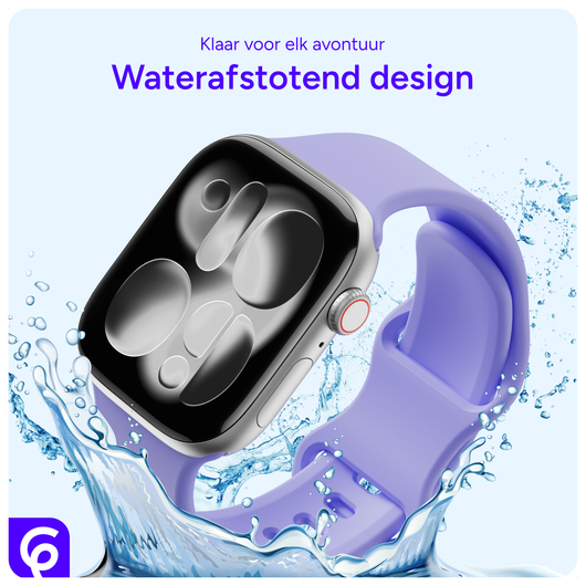 SBG Siliconen Apple Watch Band 1-11/SE/Ultra - 49/46/45/44/42MM - Lila afbeelding 2
