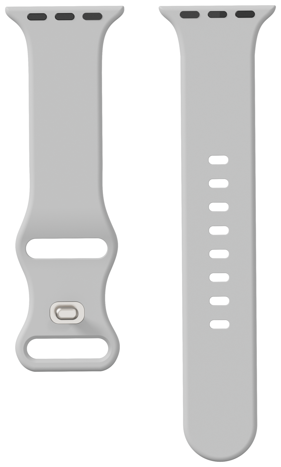 SBG Siliconen Apple Watch Band 1-11/SE/Ultra - 49/46/45/44/42MM - Cloud Grey afbeelding 8