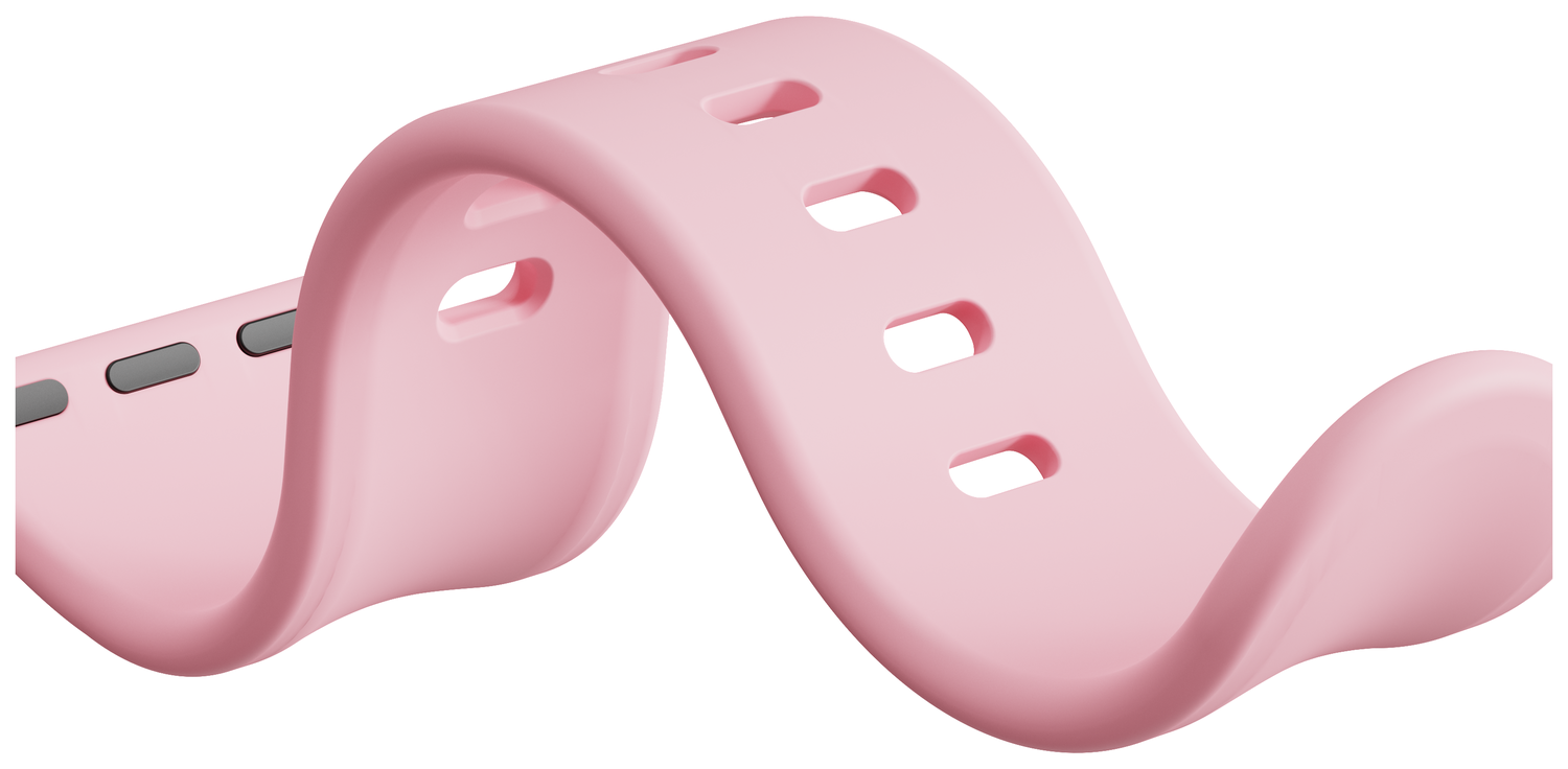 SBG Siliconen Apple Watch Band 1-11/SE/Ultra - 49/46/45/44/42MM - Roze afbeelding 6