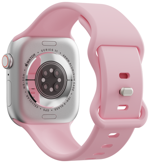 SBG Siliconen Apple Watch Band 1-11/SE/Ultra - 49/46/45/44/42MM - Roze afbeelding 2