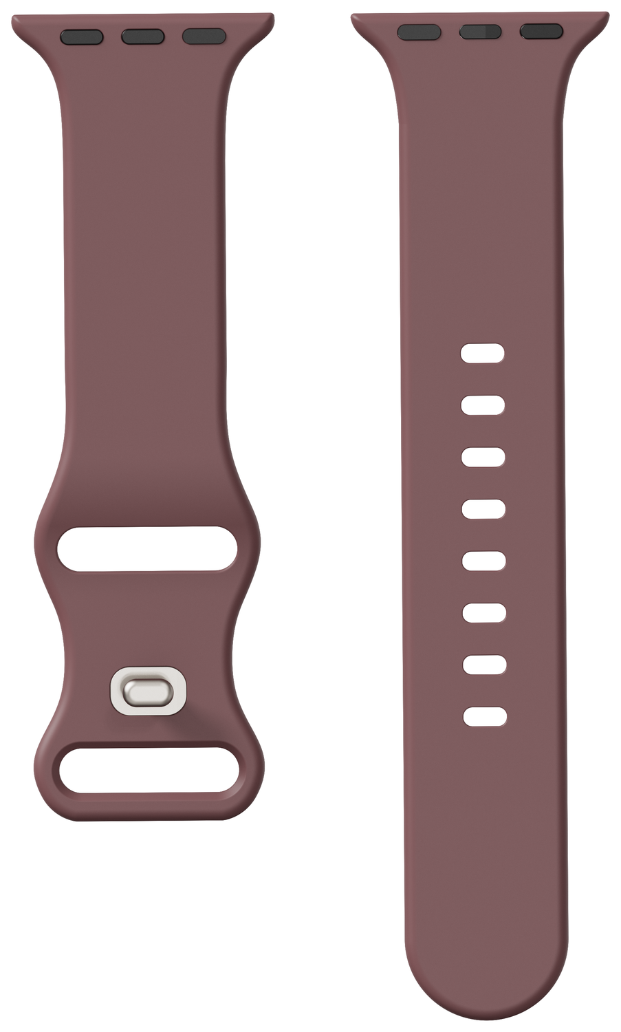 SBG Siliconen Apple Watch Band 1-11/SE/Ultra - 49/46/45/44/42MM - Smoky Purple afbeelding 8