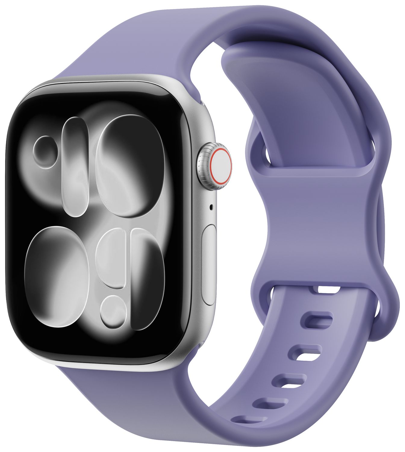SBG Siliconen Apple Watch Band 1-11/SE/Ultra - 49/46/45/44/42MM - Lavender Grijs afbeelding 1