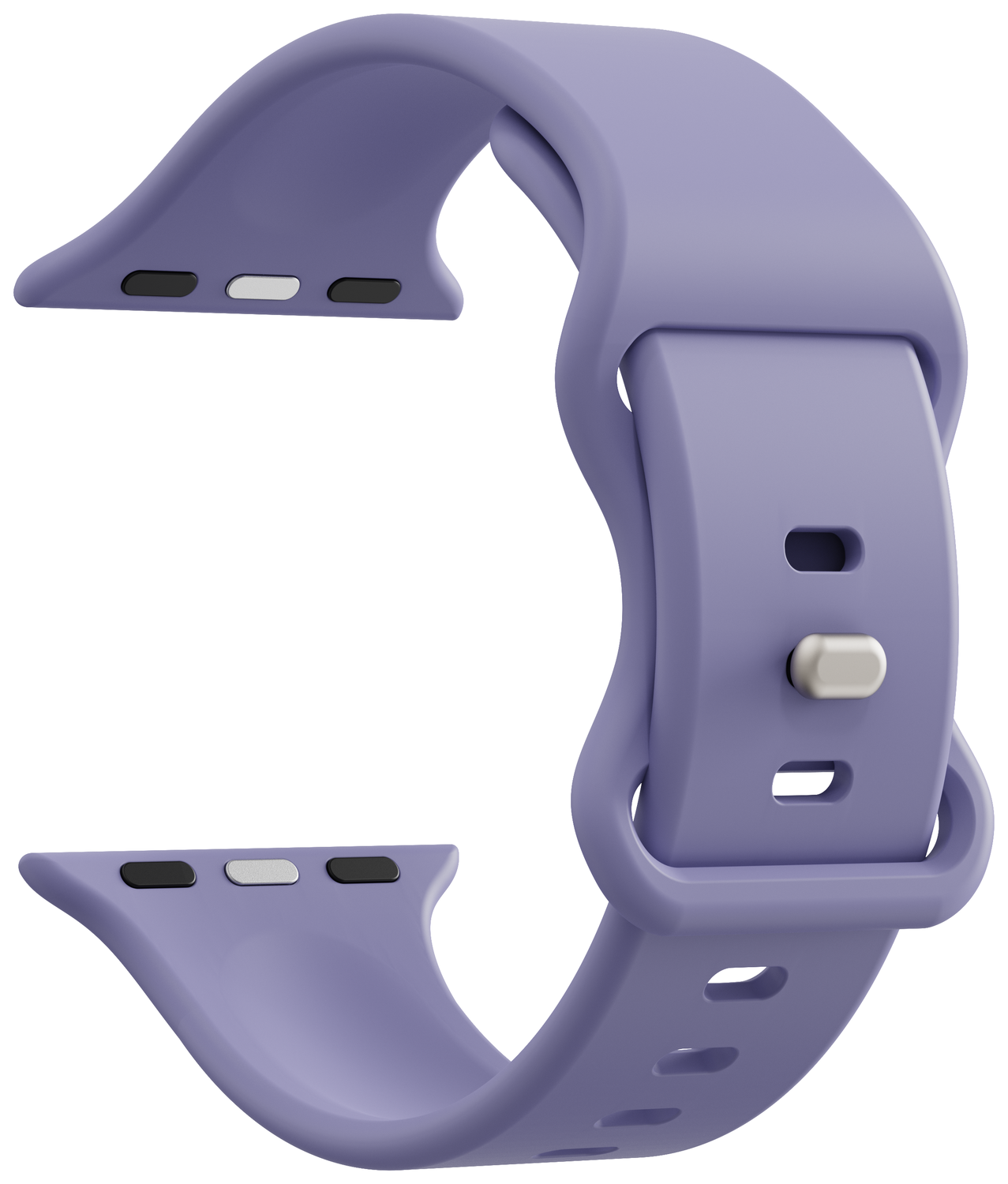 SBG Siliconen Apple Watch Band 1-11/SE/Ultra - 49/46/45/44/42MM - Lavender Grijs afbeelding 3