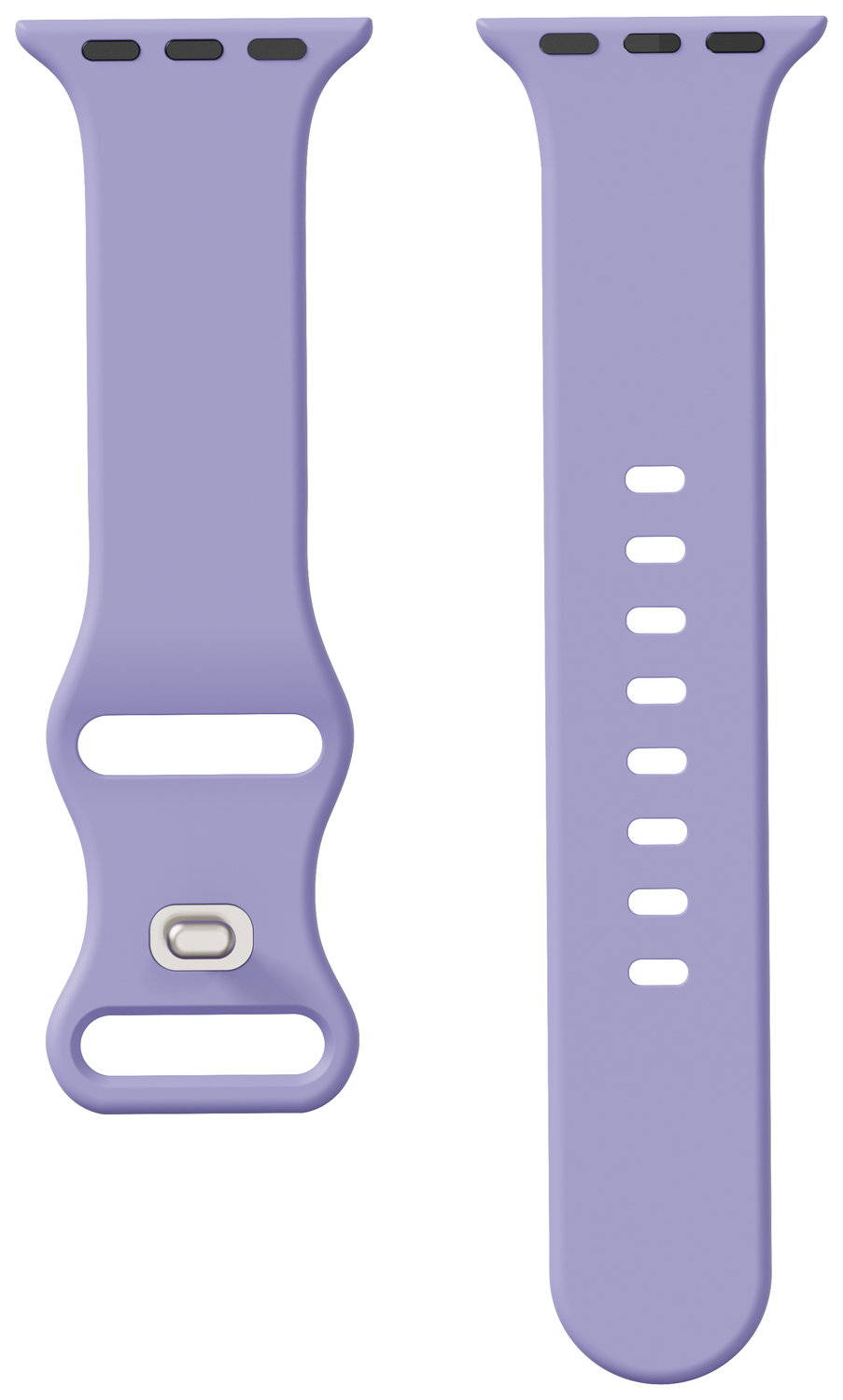 SBG Siliconen Apple Watch Band 1-11/SE/Ultra - 49/46/45/44/42MM - Lavender Grijs afbeelding 8