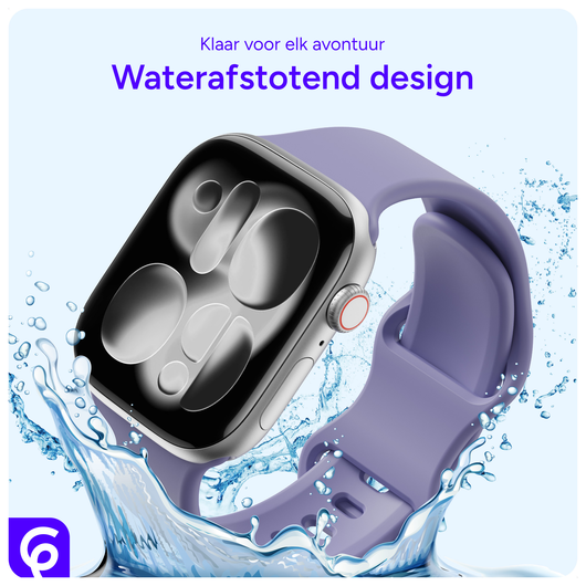 SBG Siliconen Apple Watch Band 1-11/SE/Ultra - 49/46/45/44/42MM - Lavender Grijs afbeelding 2