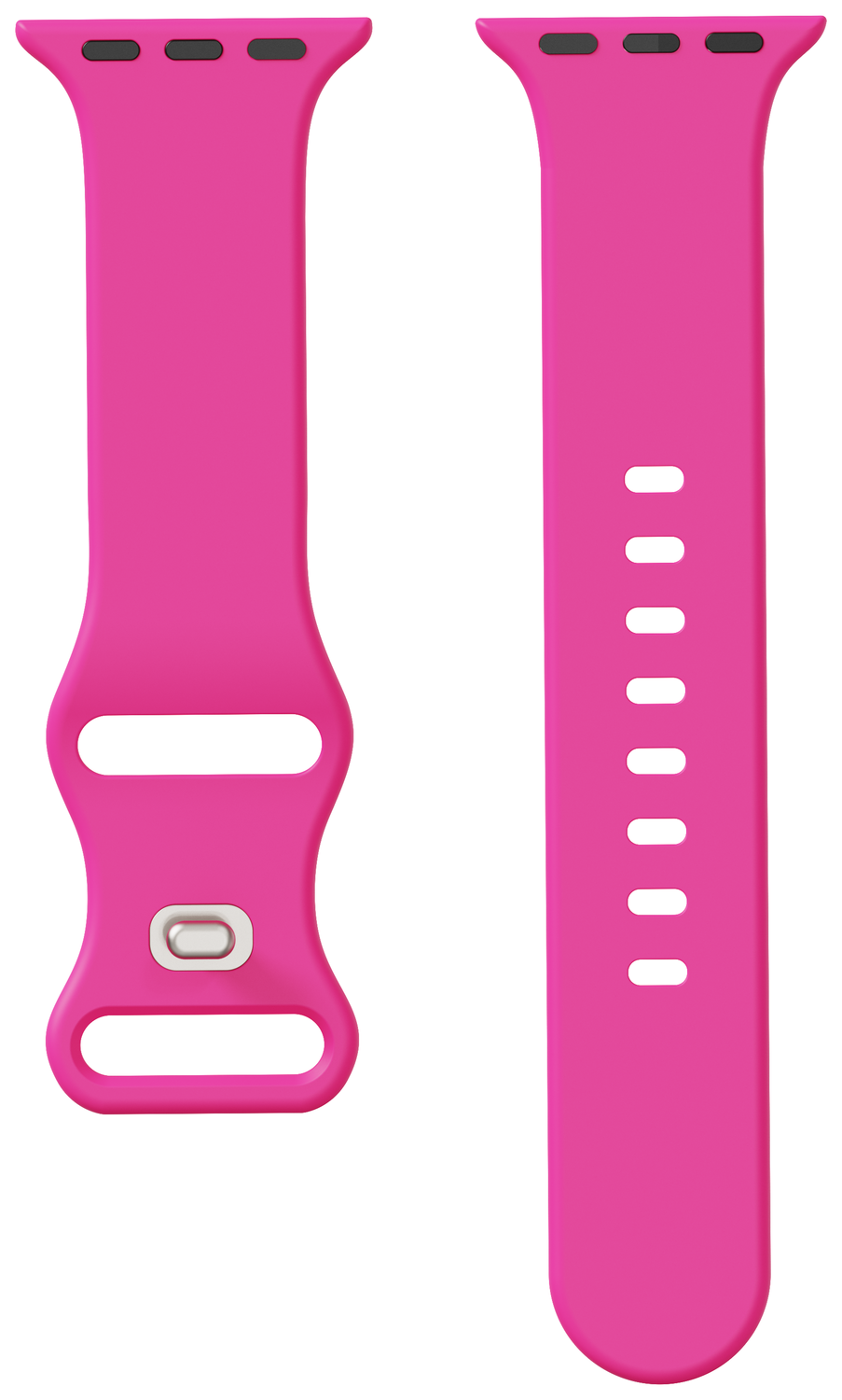 SBG Siliconen Apple Watch Band 1-11/SE/Ultra - 49/46/45/44/42MM - Hot Pink afbeelding 8