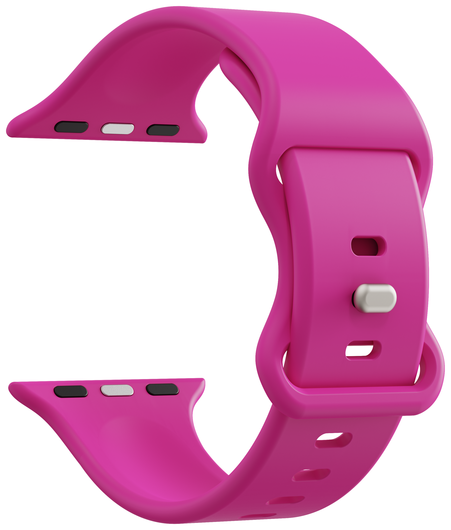 SBG Siliconen Apple Watch Band 1-11/SE/Ultra - 49/46/45/44/42MM - Hot Pink afbeelding 3