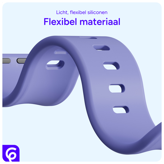 SBG Siliconen Apple Watch Band 1-11/SE/Ultra - 49/46/45/44/42MM - Lavender afbeelding 4