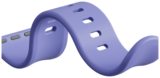 SBG Siliconen Apple Watch Band 1-11/SE/Ultra - 49/46/45/44/42MM - Lavender afbeelding 6