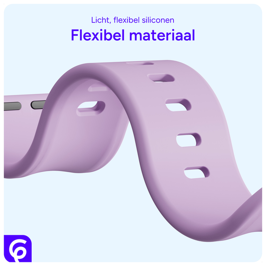 SBG Siliconen Apple Watch Band 1-11/SE/Ultra - 49/46/45/44/42MM - Paars afbeelding 4